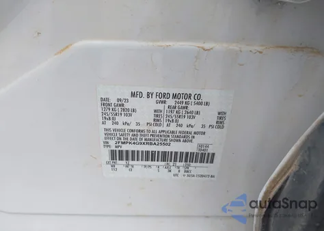 2024 Ford Edge Se from USA, damaged, VIN 2FMPK4G9XRBA25502